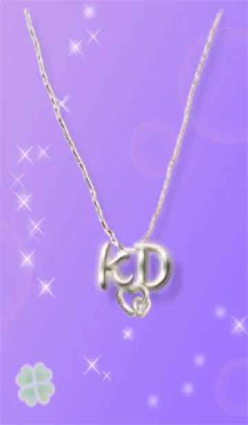 [LINE着せ替え] イニシャル30 K&D （四つ葉のクローバー）の画像1