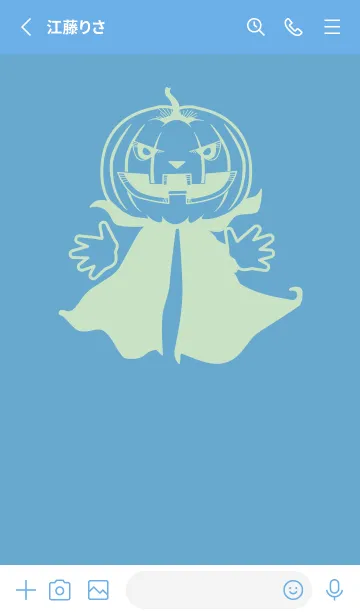 [LINE着せ替え] 妖怪 ジャックオランタン チョークブルーの画像2