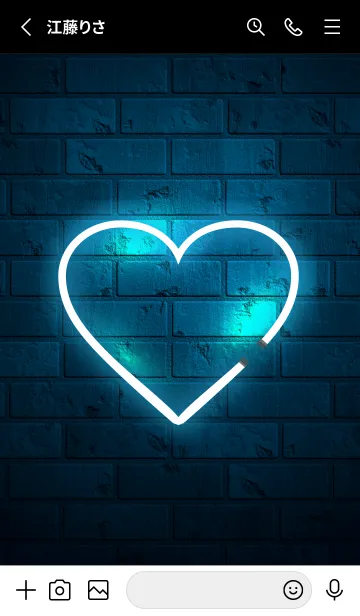 [LINE着せ替え] Shining neon heart 6の画像2