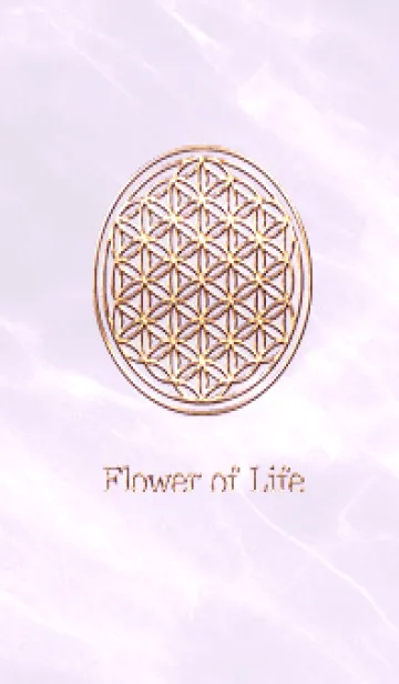 [LINE着せ替え] Flower of Life - Gold (S) - パープル 02の画像1