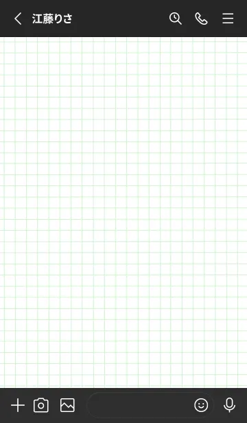 [LINE着せ替え] 方眼紙の着せかえ/グリーン/ブラックの画像2