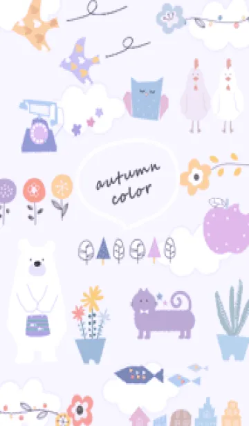 [LINE着せ替え] purple♡お洒落な秋色12_1の画像1