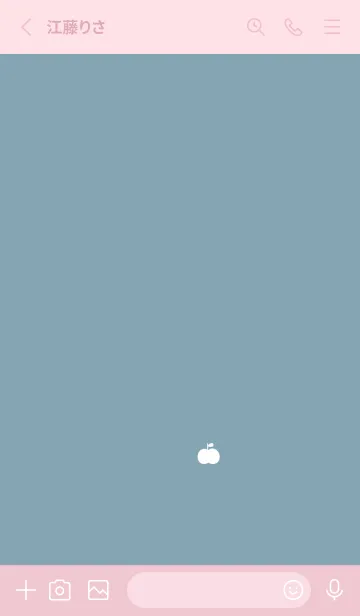 [LINE着せ替え] ブルーベージュとホワイトリンゴ。の画像2