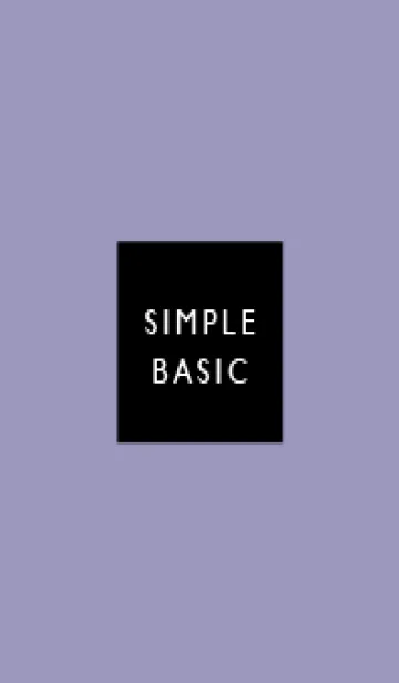 [LINE着せ替え] Simple&Basic ラベンダー×ブラックの画像1