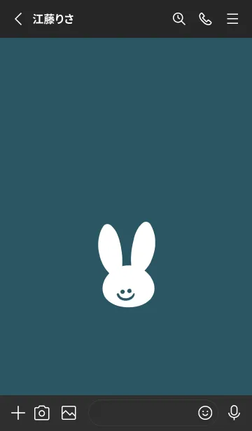 [LINE着せ替え] ホワイト ラビット 229の画像2