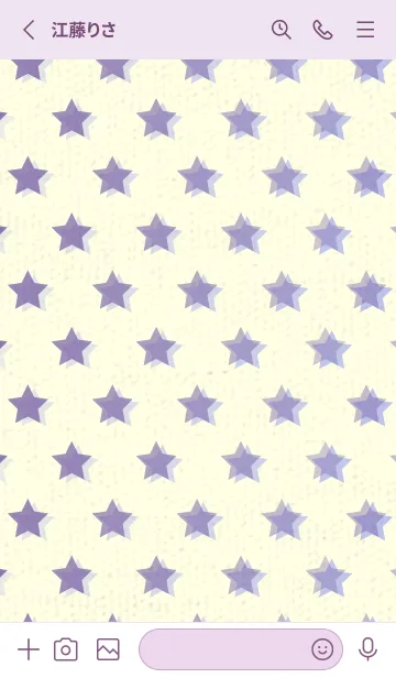 [LINE着せ替え] 星のドッドきせかえ 菫色の画像2