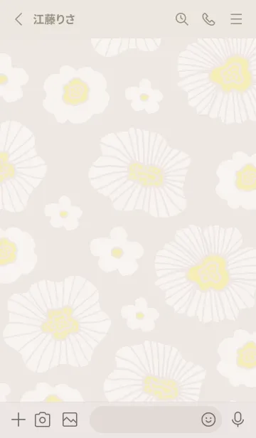 [LINE着せ替え] 白いお花たくさん8の画像2