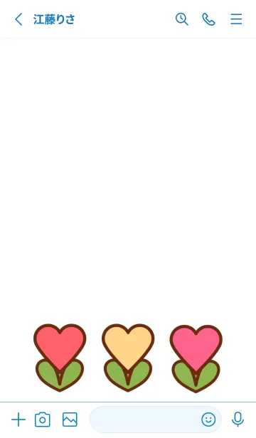 [LINE着せ替え] Lovely heart flowers 3の画像2