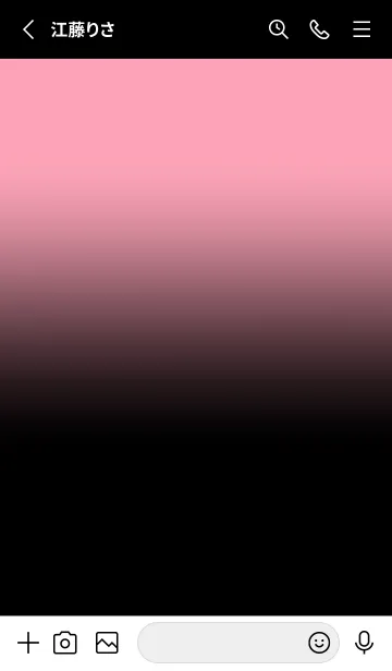 [LINE着せ替え] Black & Flamingo Pink Theme V.5 (JP)の画像2