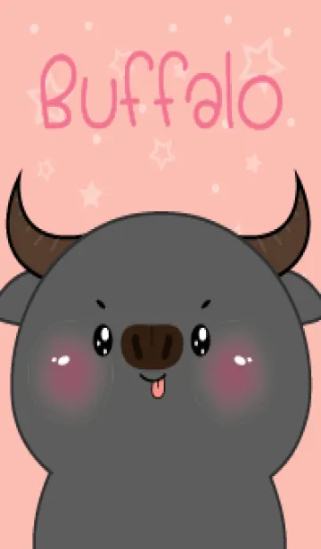 [LINE着せ替え] Simple Cute Face Buffalo (JP)の画像1
