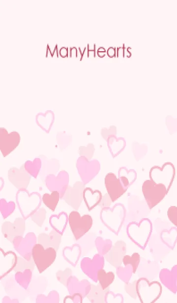 [LINE着せ替え] Many Hearts-PINK 69の画像1
