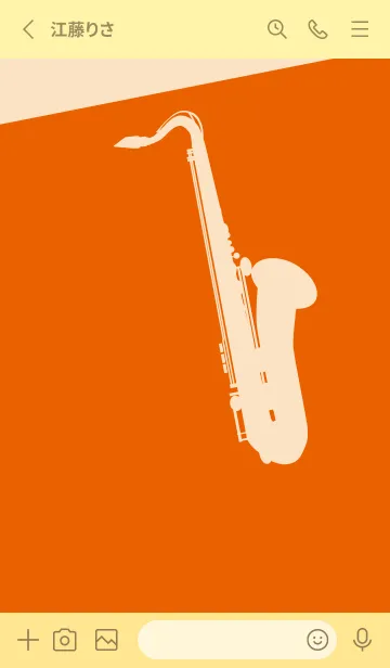 [LINE着せ替え] Saxophone CLR 朱色の画像2
