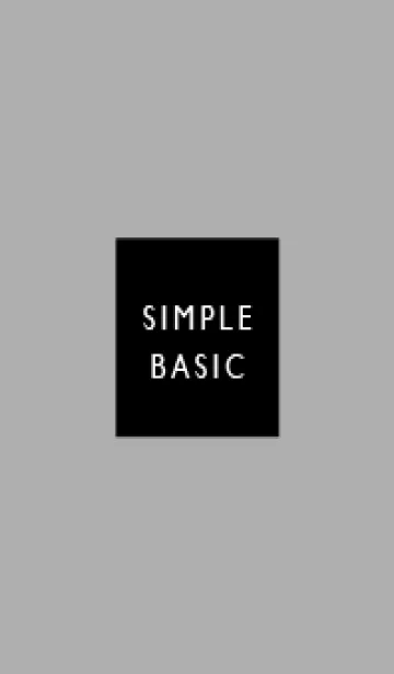 [LINE着せ替え] Simple&Basic グレー×ブラックの画像1