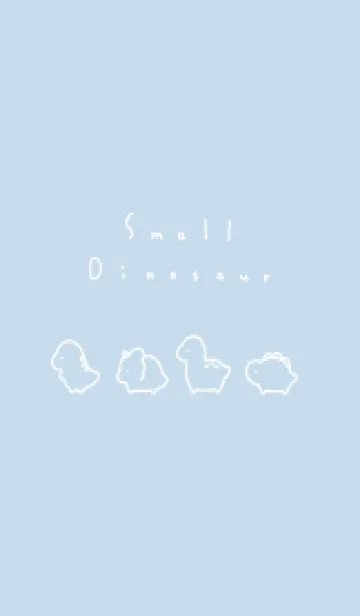[LINE着せ替え] ちいさな恐竜/ 水色の画像1