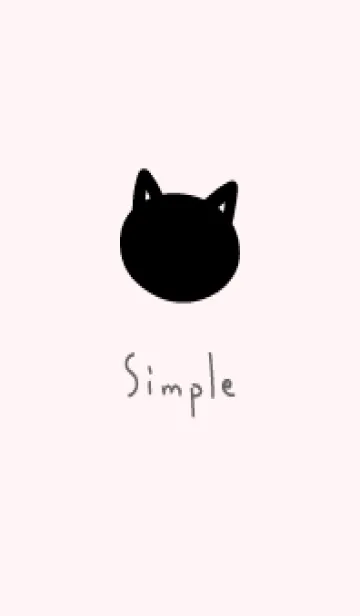 [LINE着せ替え] シンプルにゃんこ:ピンクの画像1