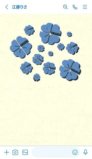 [LINE着せ替え] Piano clover ペールパステルブルーの画像2