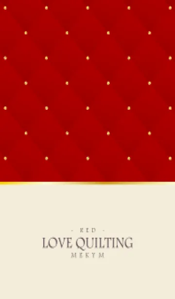[LINE着せ替え] LOVE QUILTING - RED 14の画像1