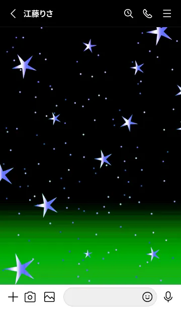 [LINE着せ替え] キラキラ ‐グラデーション・スター 74の画像2