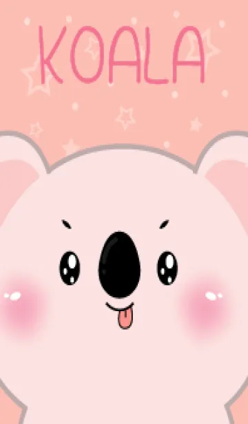 Simple Cute Face Pink Koala (JP)の着せ替えメイン画像