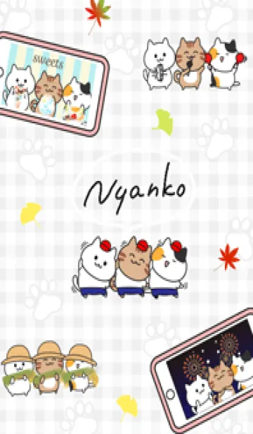 [LINE着せ替え] Gray♡にゃんこ01_1の画像1