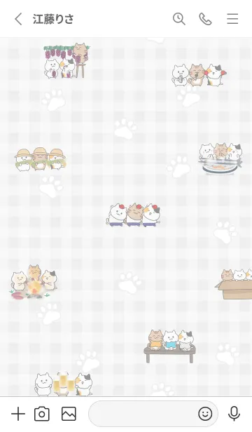 [LINE着せ替え] Gray♡にゃんこ01_1の画像2