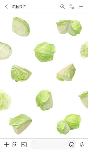 [LINE着せ替え] キャベツ です 野菜の画像2