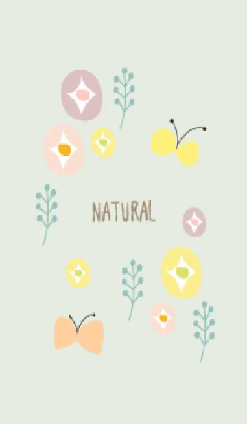 [LINE着せ替え] 花と蝶と草16の画像1