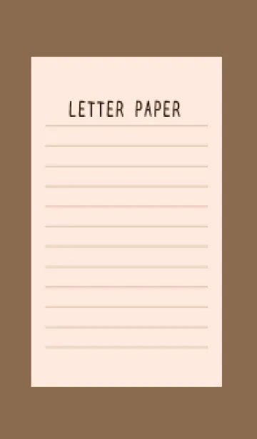 [LINE着せ替え] カラー便箋/ピンクベージュ/ブラウンの画像1