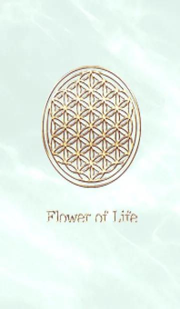 [LINE着せ替え] Flower of Life - Gold (S) - E グリーンの画像1