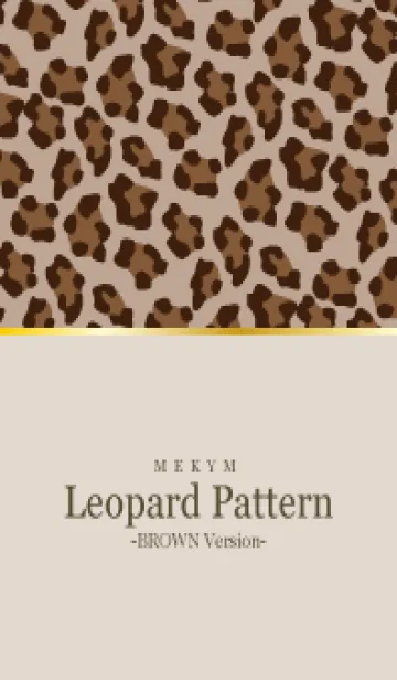 [LINE着せ替え] Leopard Pattern - BROWN 29の画像1