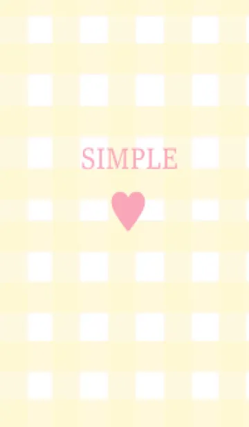 [LINE着せ替え] SIMPLE HEART =check pinkyellow=の画像1