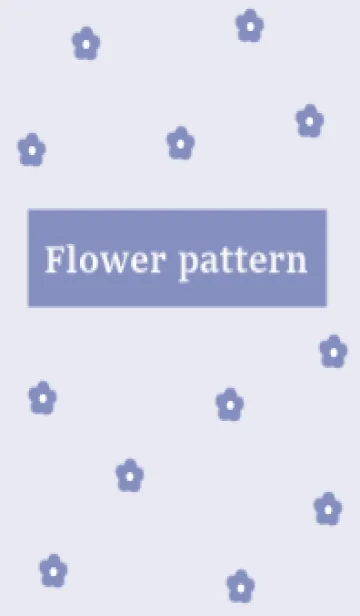 [LINE着せ替え] flower pattern (natural blue)の画像1