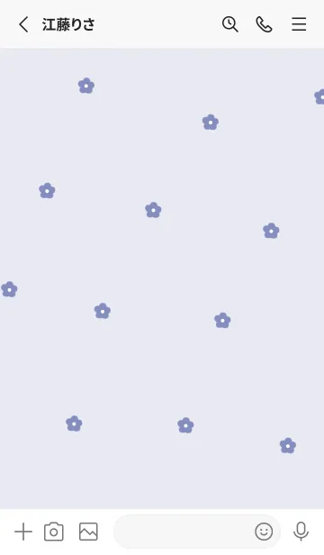 [LINE着せ替え] flower pattern (natural blue)の画像2