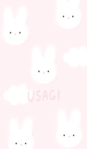 [LINE着せ替え] pink♡シンプルうさぎ07_1の画像1