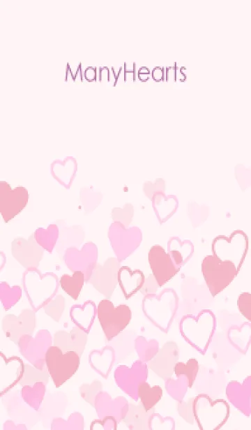 [LINE着せ替え] Many Hearts-PINK 70の画像1