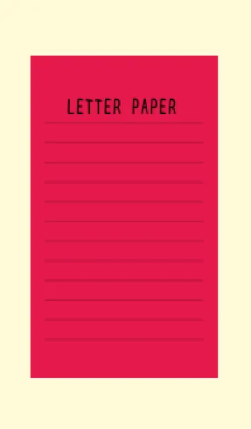 [LINE着せ替え] カラー便箋/レッド/ライトイエローの画像1