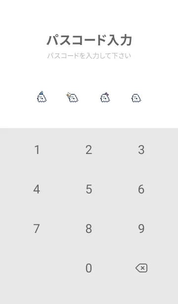 [LINE着せ替え] ドット絵おばけ。白とネイビーの画像4