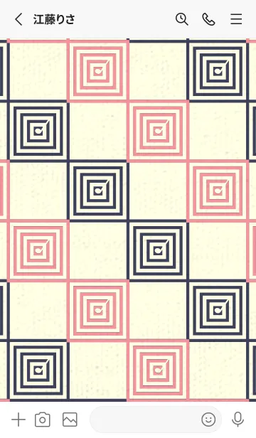 [LINE着せ替え] 和音 市松模様 音符  キューピッドピンクの画像2