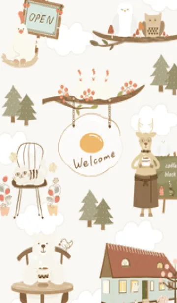 [LINE着せ替え] beige♡森のカフェ05_1の画像1