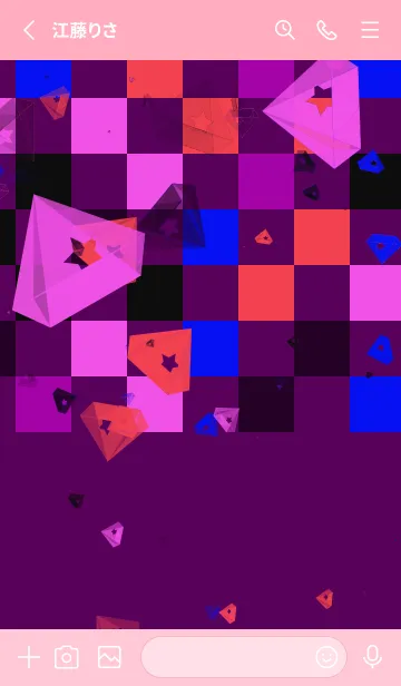 [LINE着せ替え] ピンク | ダイヤモンドさんの画像2