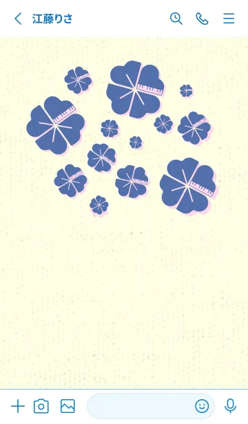 [LINE着せ替え] Piano clover ラベンダーブルーの画像2