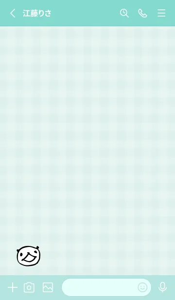 [LINE着せ替え] パンダ チェック柄24の画像2