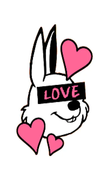 [LINE着せ替え] ラブ ラビット 66の画像1