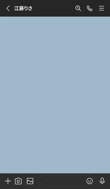 [LINE着せ替え] Nuance Color アイスブルー×ブラックの画像2