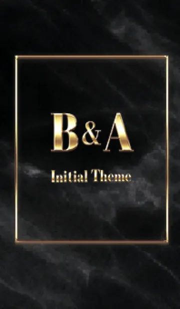 [LINE着せ替え] 【 B&A 】Initial Theme Gold - ブラックの画像1