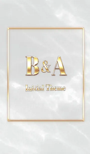 [LINE着せ替え] 【 B&A 】Initial Theme Gold - グレーの画像1