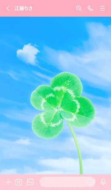 [LINE着せ替え] 本物ラッキークローバー 4-leaf #2-29の画像2