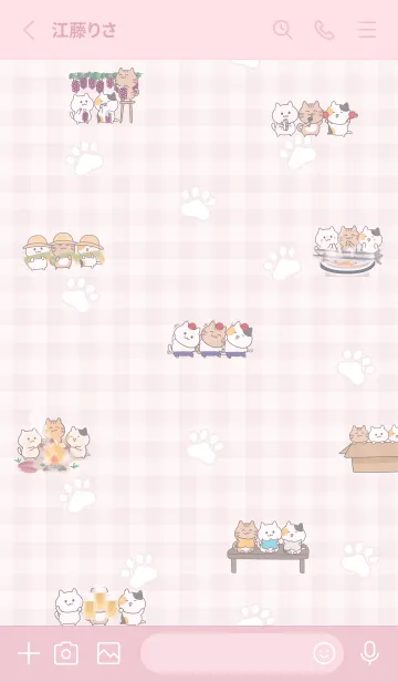 [LINE着せ替え] pink♡にゃんこ04_1の画像2