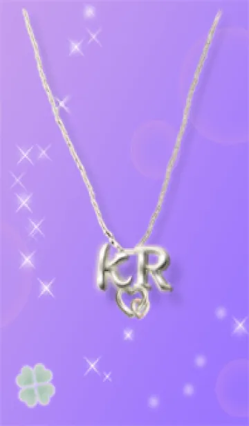 [LINE着せ替え] イニシャル30 K&R （四つ葉のクローバー）の画像1
