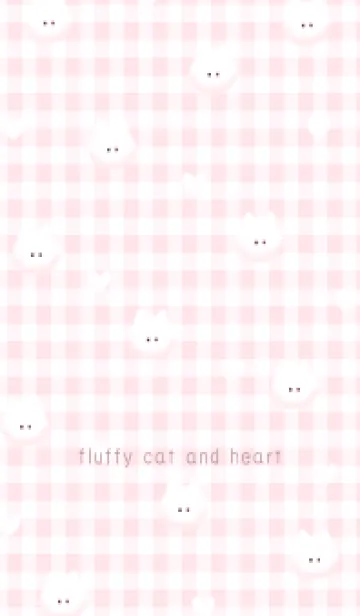[LINE着せ替え] pink♡ふわねことハート04_1の画像1